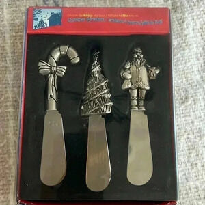Christmas Cheese Spreaders Set of 3